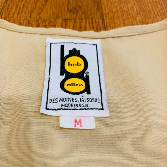 Vintage Bob Allen Canvas Shooting Hunting Fishing Vest Adult Medium Made in USA - Picture 4 of 16